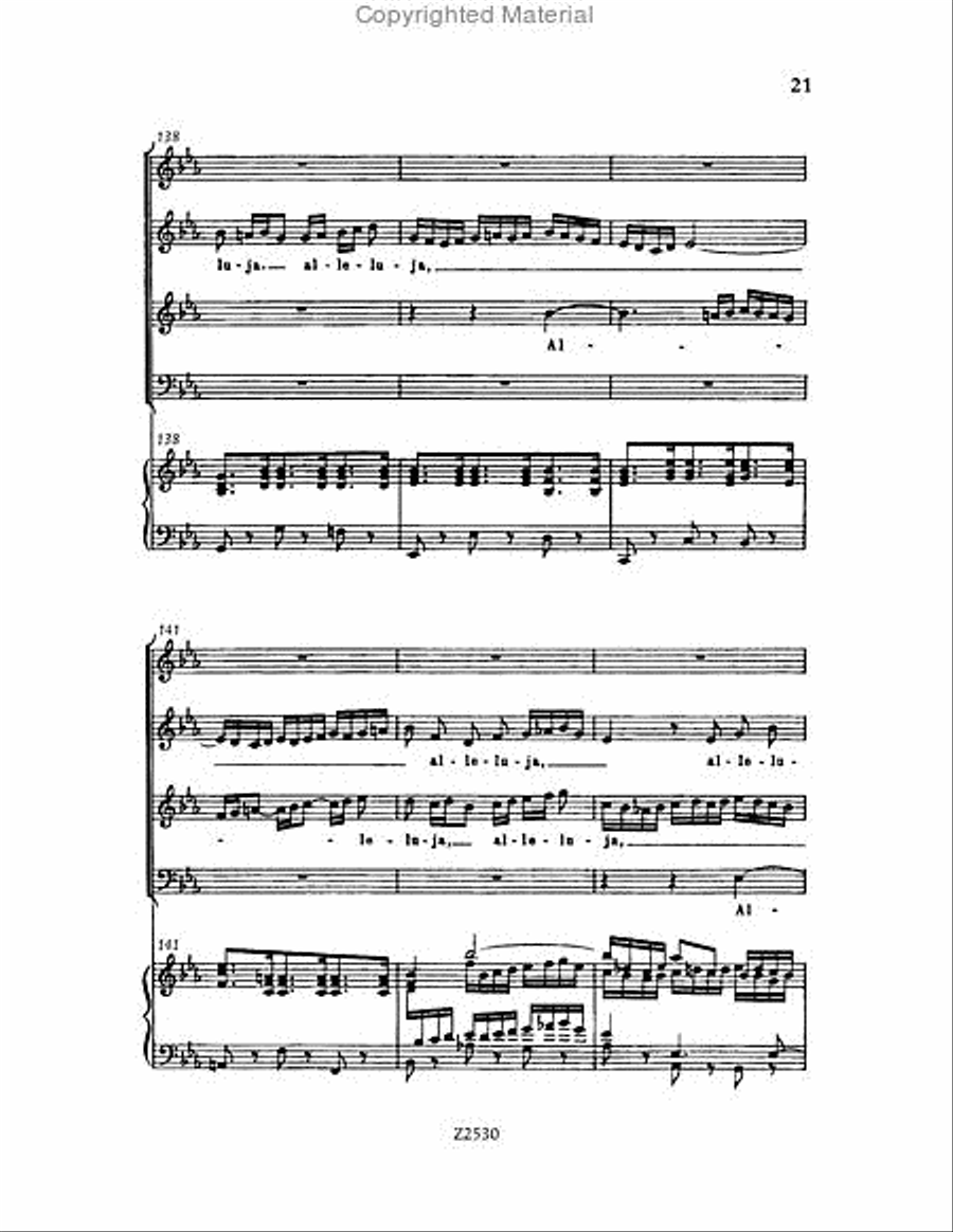 Wachet auf, ruft uns die Stimme, BWV 140 Choir scores gallery preview page 21