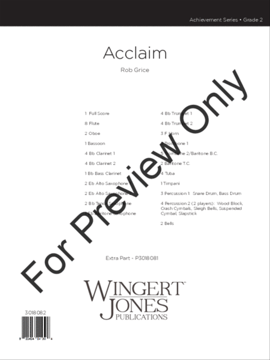Acclaim (Score) Concert Band scores gallery preview page 2
