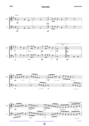 Intrada (easy brass duet Nb. 2 - Bb/C)