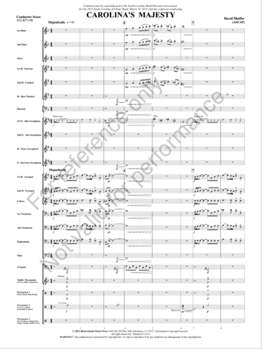 Carolina's Majesty Carolina's Majesty Concert Band scores gallery preview page 4