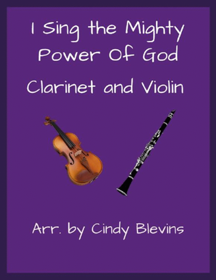 Book cover for I Sing the Mighty Power of God, Clarinet and Violin