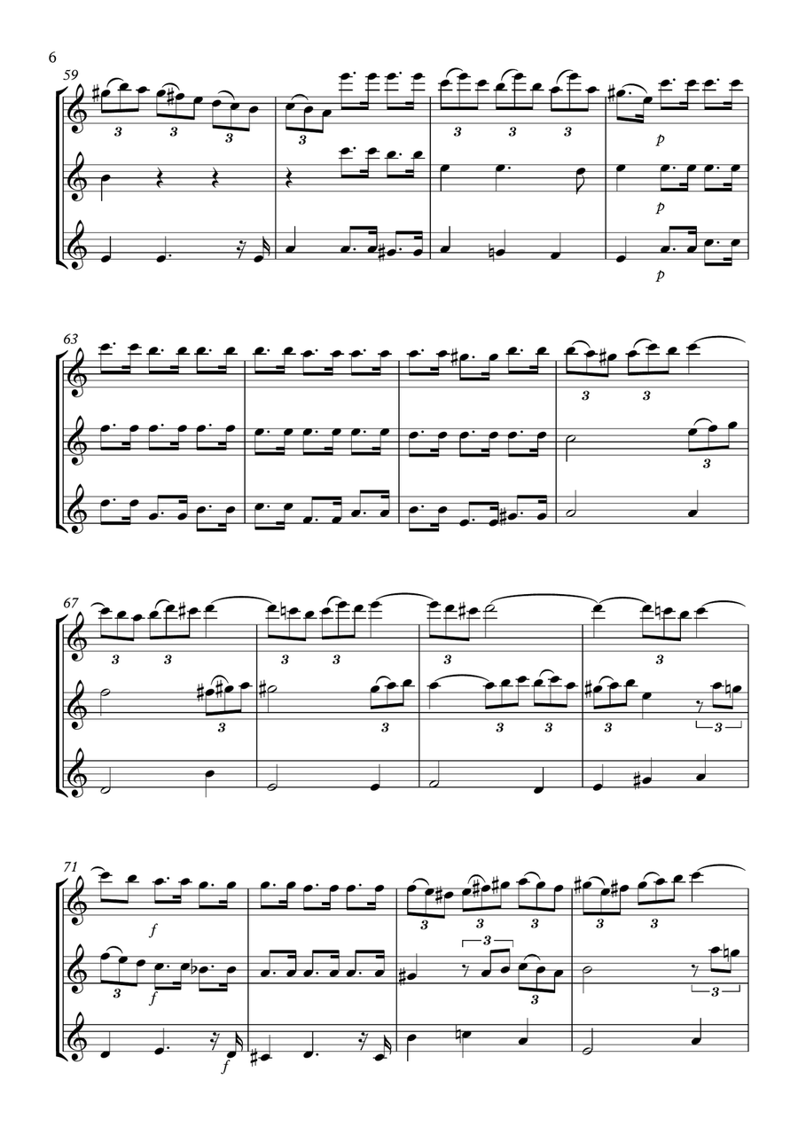 Three Trio Sonatas No.10,11 & 12 Flute Trio scores gallery preview page 6