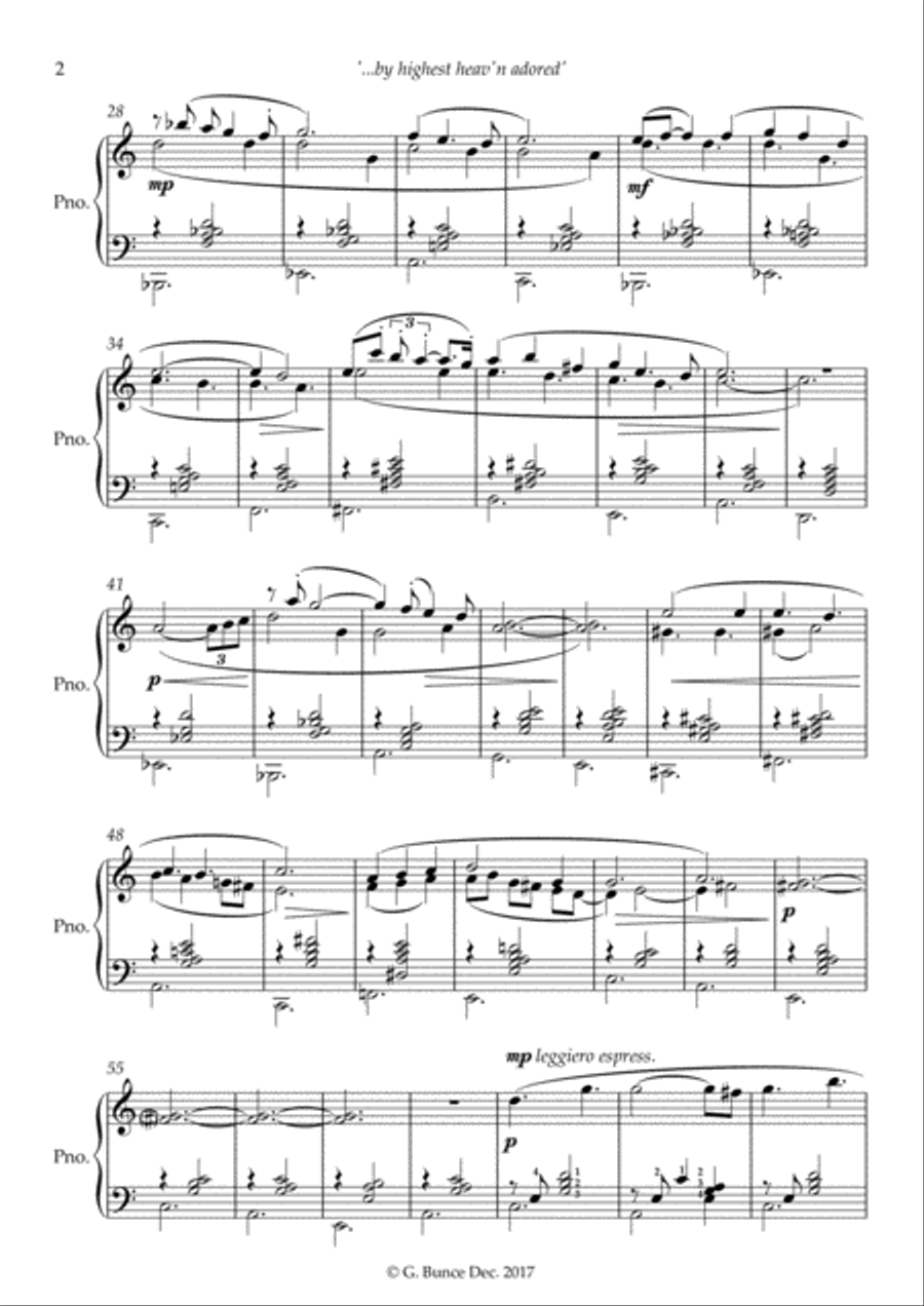 ...by highest heav'n adored Piano Solo scores gallery preview page 2