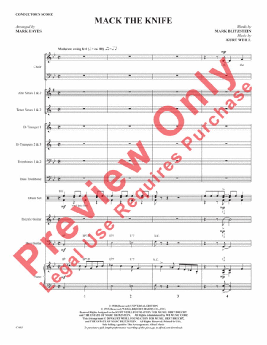 Mack the Knife Choir scores gallery preview page 3
