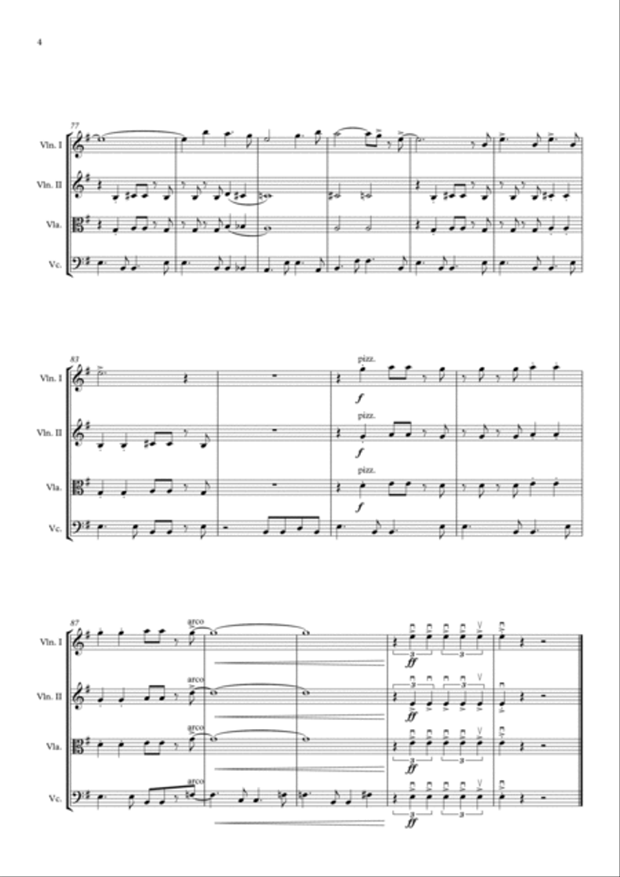 Mas Que Nada Mas Que Nada String Quartet scores gallery preview page 4