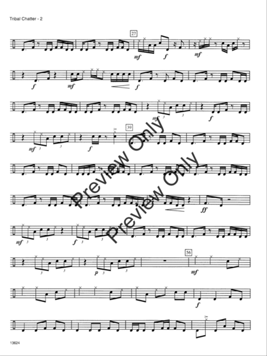Tribal Chatter Percussion scores gallery preview page 3