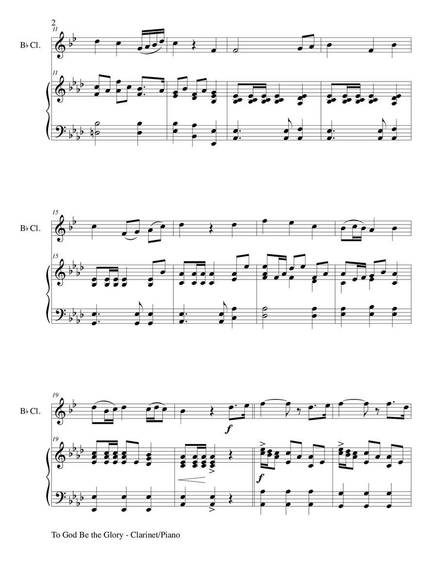 MAJESTIC HYMNS, SET I (Duets for Bb Clarinet & Piano) B-Flat Clarinet scores gallery preview page 4