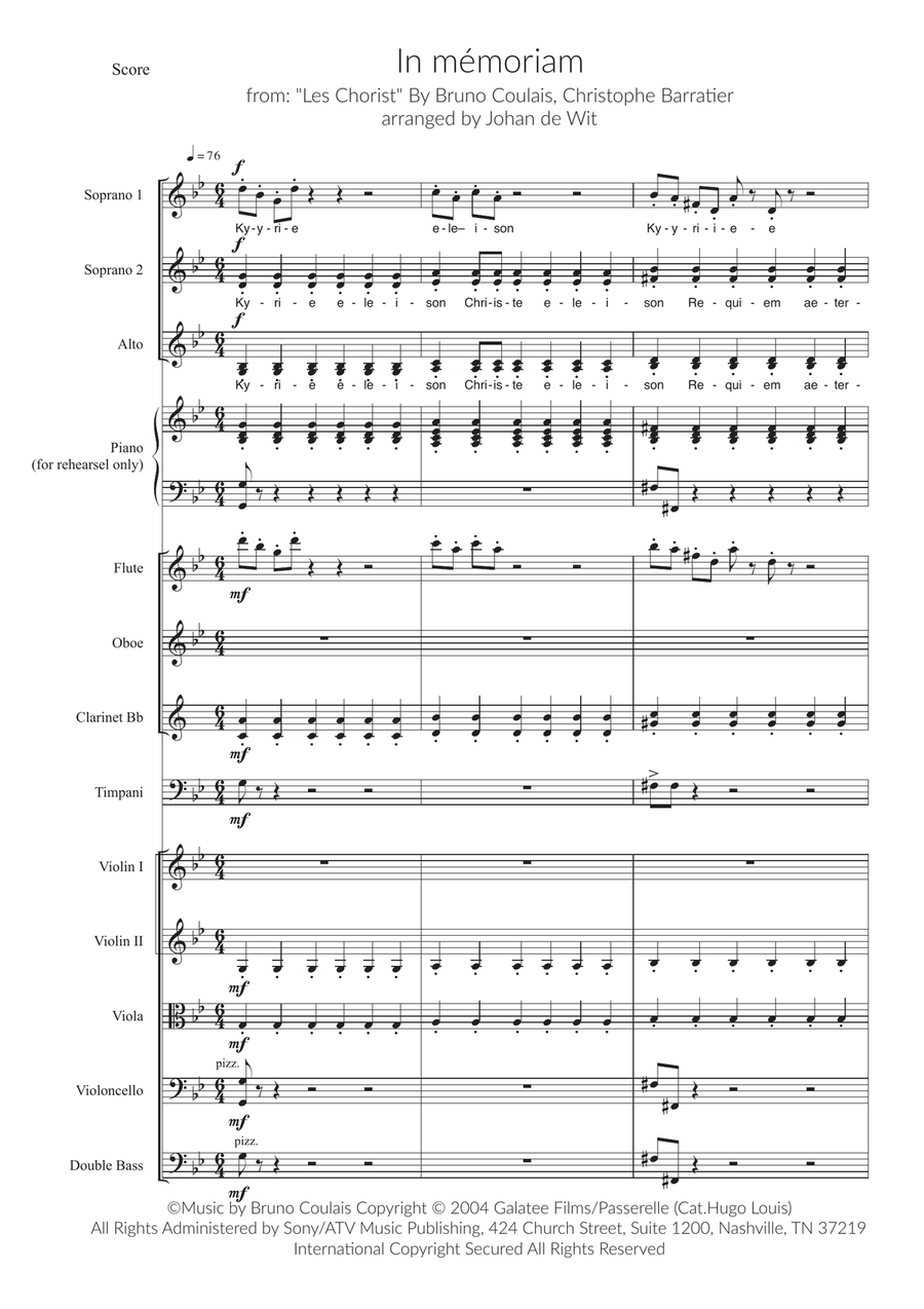In Memoriam SSA scores gallery preview page 1