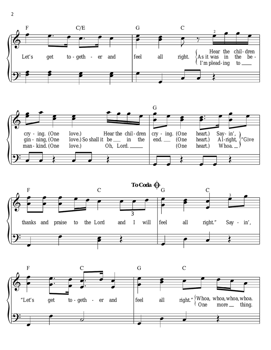 One Love Voice scores gallery preview page 2