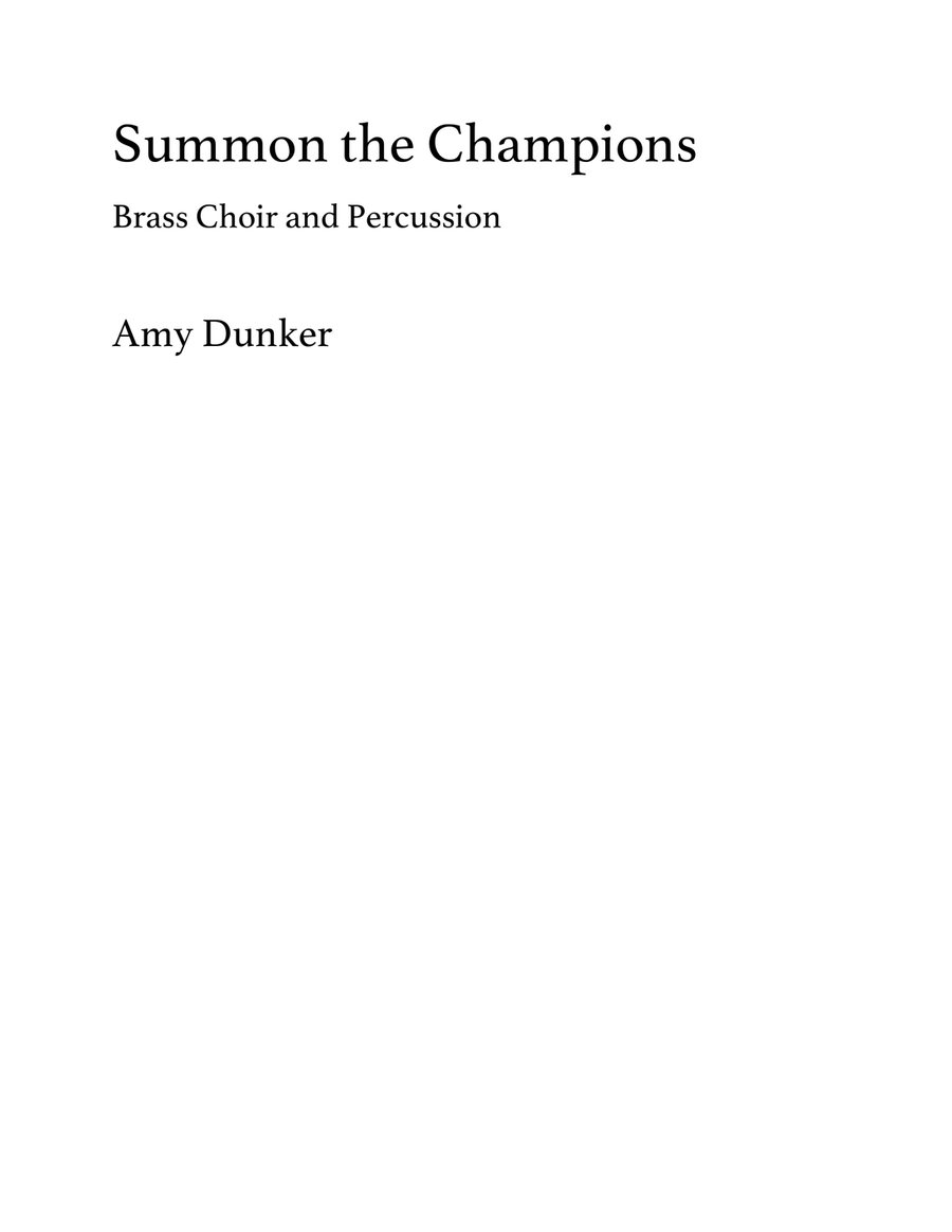 Summon the Champions Summon the Champions Brass Ensemble scores gallery preview page 1