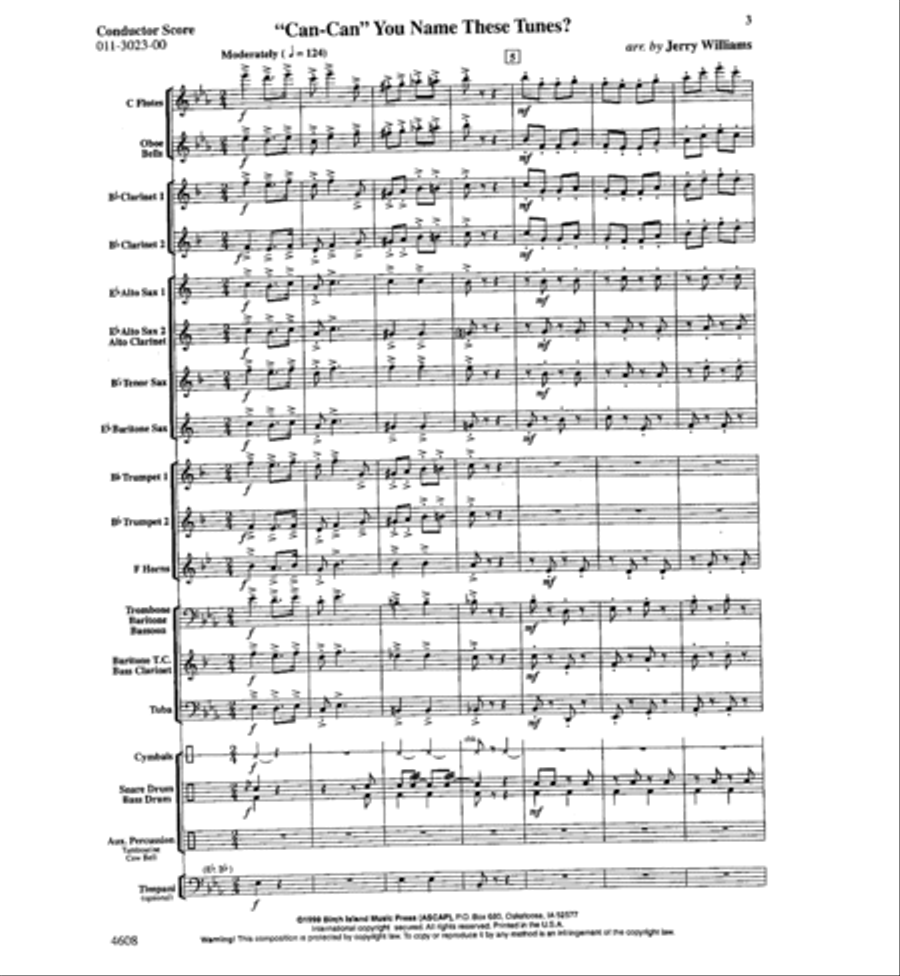 Can-Can You Name These Tunes? Concert Band scores gallery preview page 2