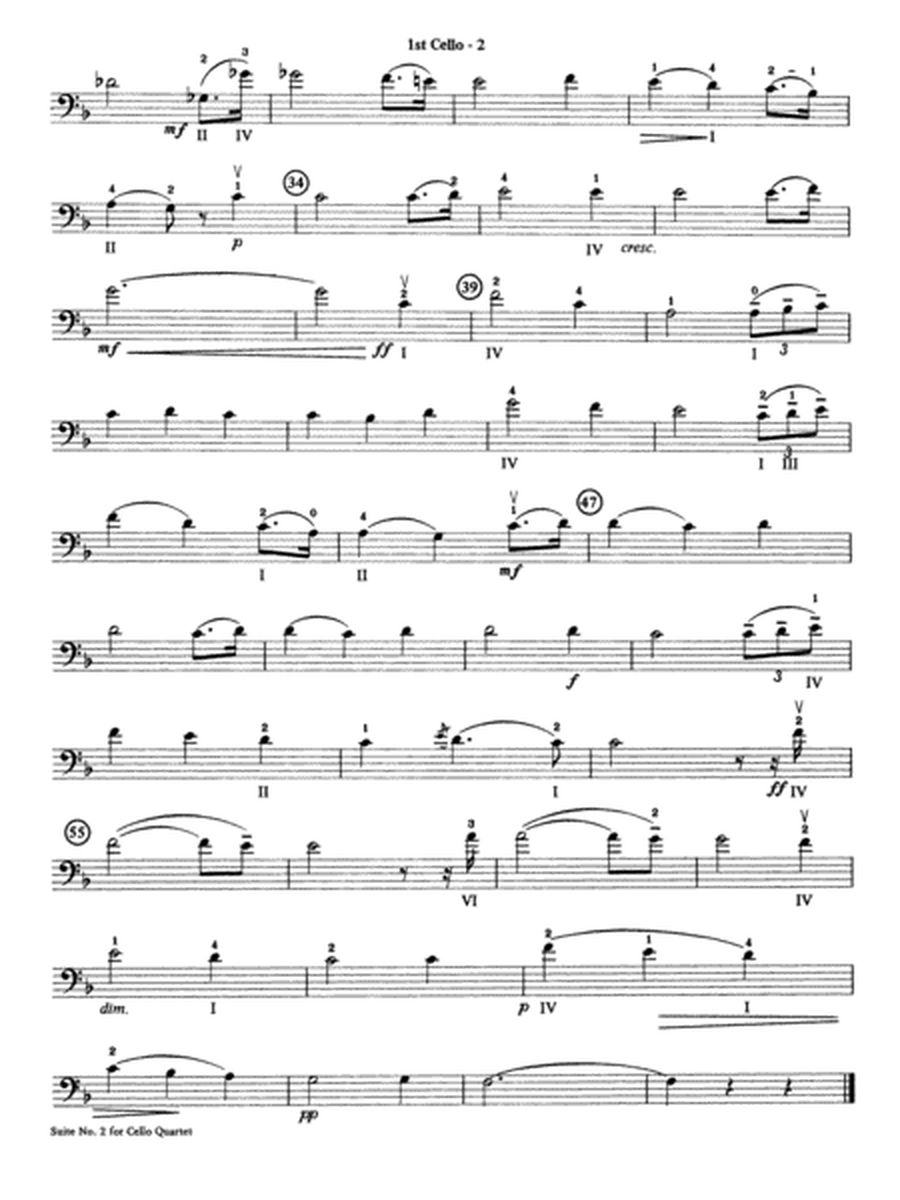 Highland/Etling Cello Quartet Series: Suite No. 2: Cello