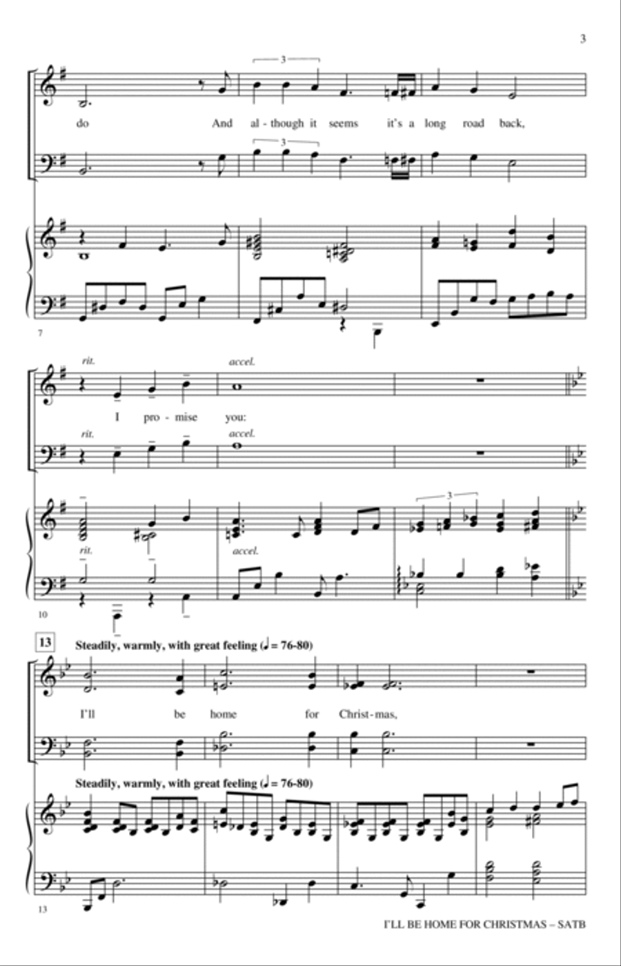 I'll Be Home For Christmas 4-Part scores gallery preview page 2