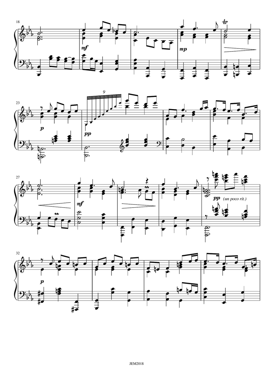 J. S. Bach, Bist du bei Mir, arrangment / transcription for piano by Jaap Eilander Piano Solo scores gallery preview page 2