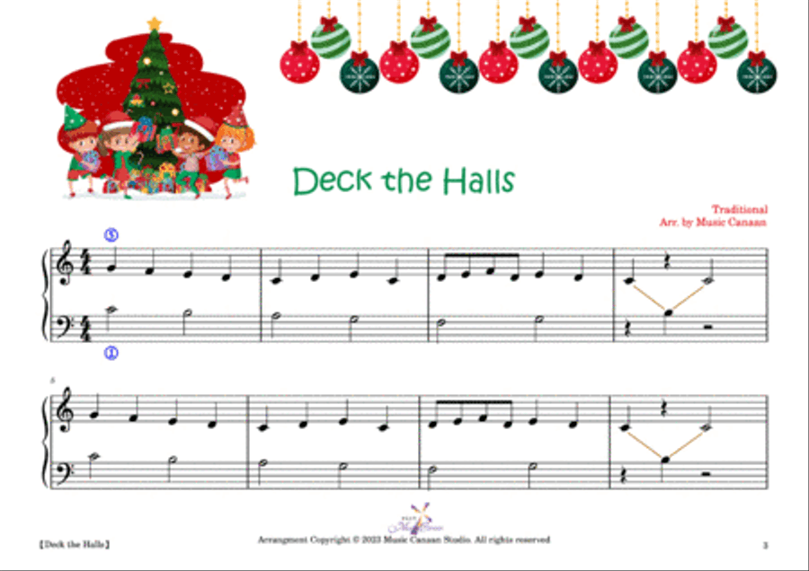 Easy Christmas Piano Solos for Beginners Easy Piano scores gallery preview page 5