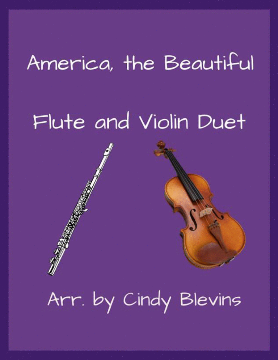America, the Beautiful, for Flute and Violin Flute scores gallery preview page 1
