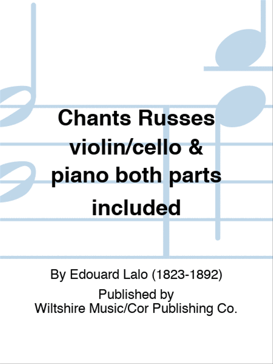 Chants Russes violin/cello & piano both parts included Piano Trio scores gallery preview page 1