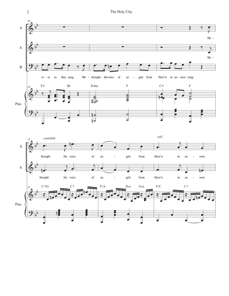 The Holy City (Vocal Trio - (SAB) 3-Part scores gallery preview page 2