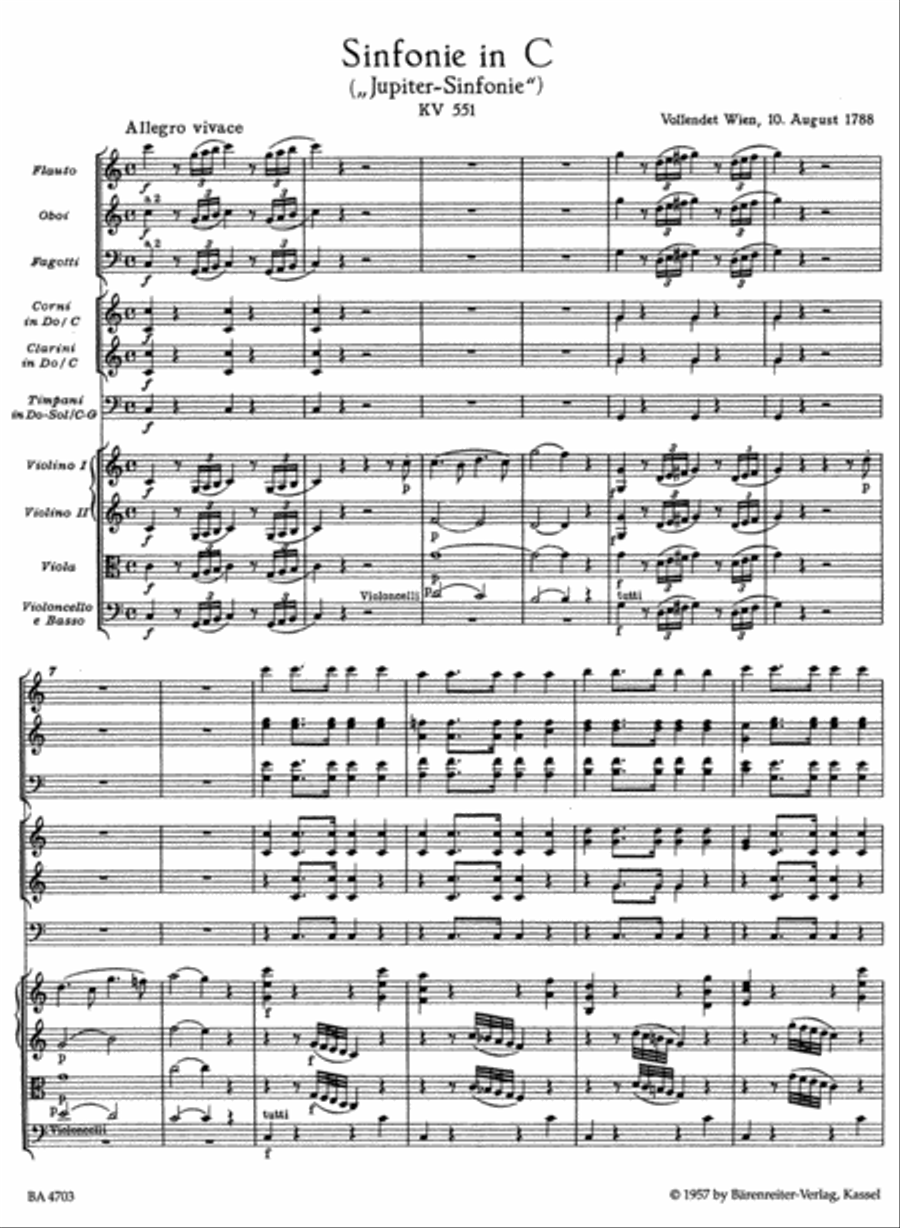 Symphony, No. 41 C major, KV 551 'Jupiter Symphony' Orchestra scores gallery preview page 2