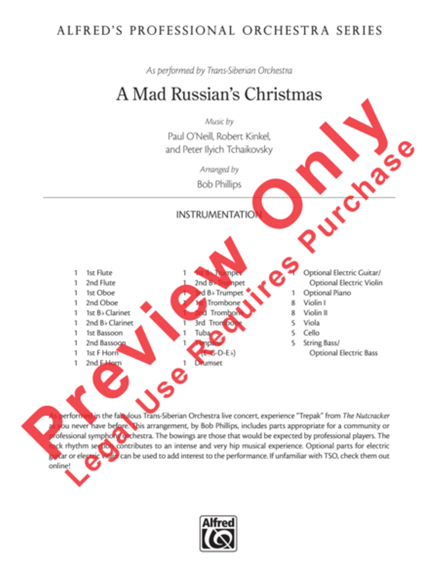A Mad Russian's Christmas Full Orchestra scores gallery preview page 2