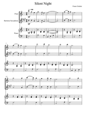 Franz Gruber - Silent Night (Flute and Baritone Saxophone Duet)
