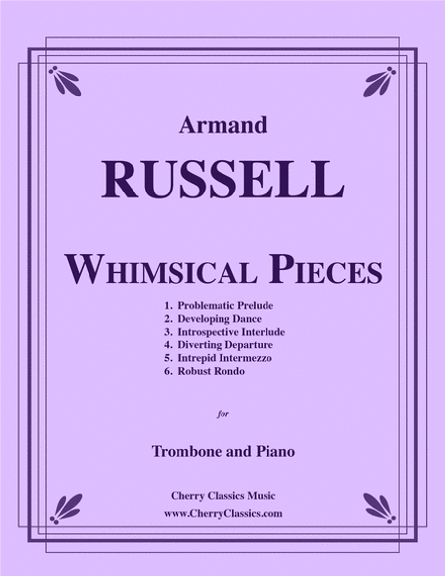 Whimsical Pieces for Trombone and Piano Piano Accompaniment scores gallery preview page 1