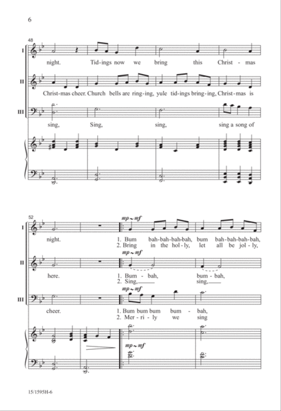 Holly Carol - 3-part Mixed/SAB 3-Part scores gallery preview page 7