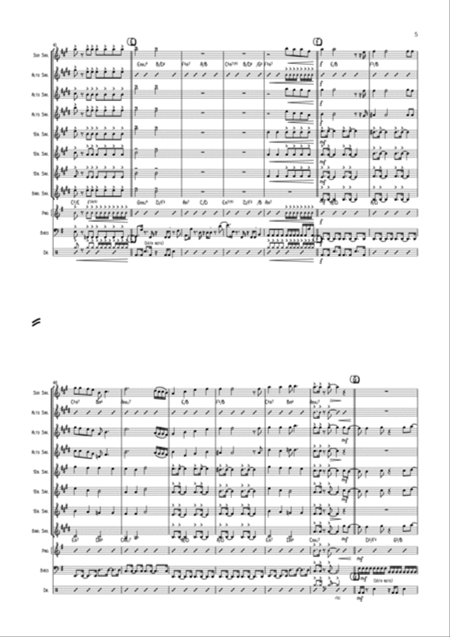 Here I Am To Worship (light Of The World) Large Ensemble scores gallery preview page 5