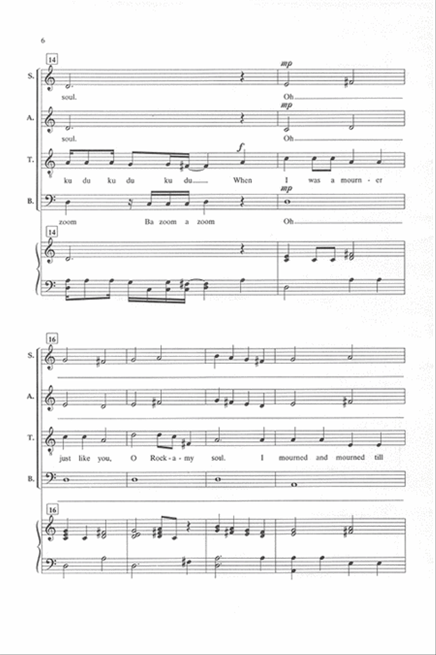 Rock-A-My Soul in the Bosom of Abraham 4-Part scores gallery preview page 5