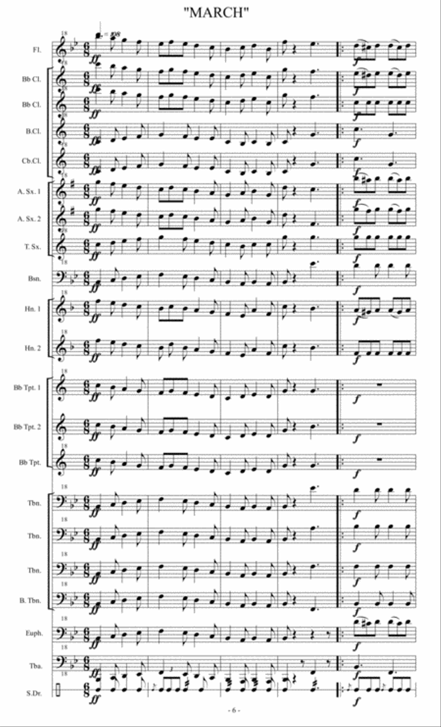 Massing of the Colors Massing of the Colors Marching Band scores gallery preview page 6