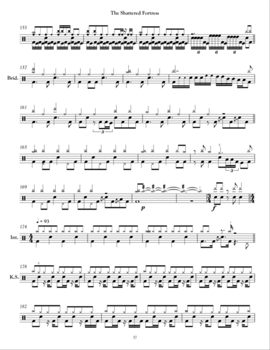 The Shattered Fortress The Shattered Fortress Drum Set scores gallery preview page 6