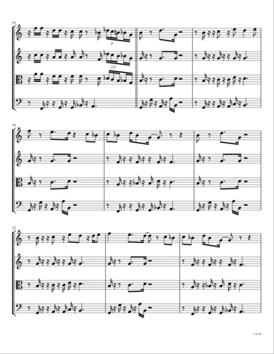 Boogie Down Boogie Down String Quartet scores gallery preview page 4