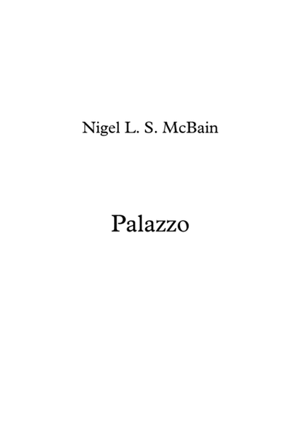 Piano Quintet No. 1 - "Palazzo" image number null