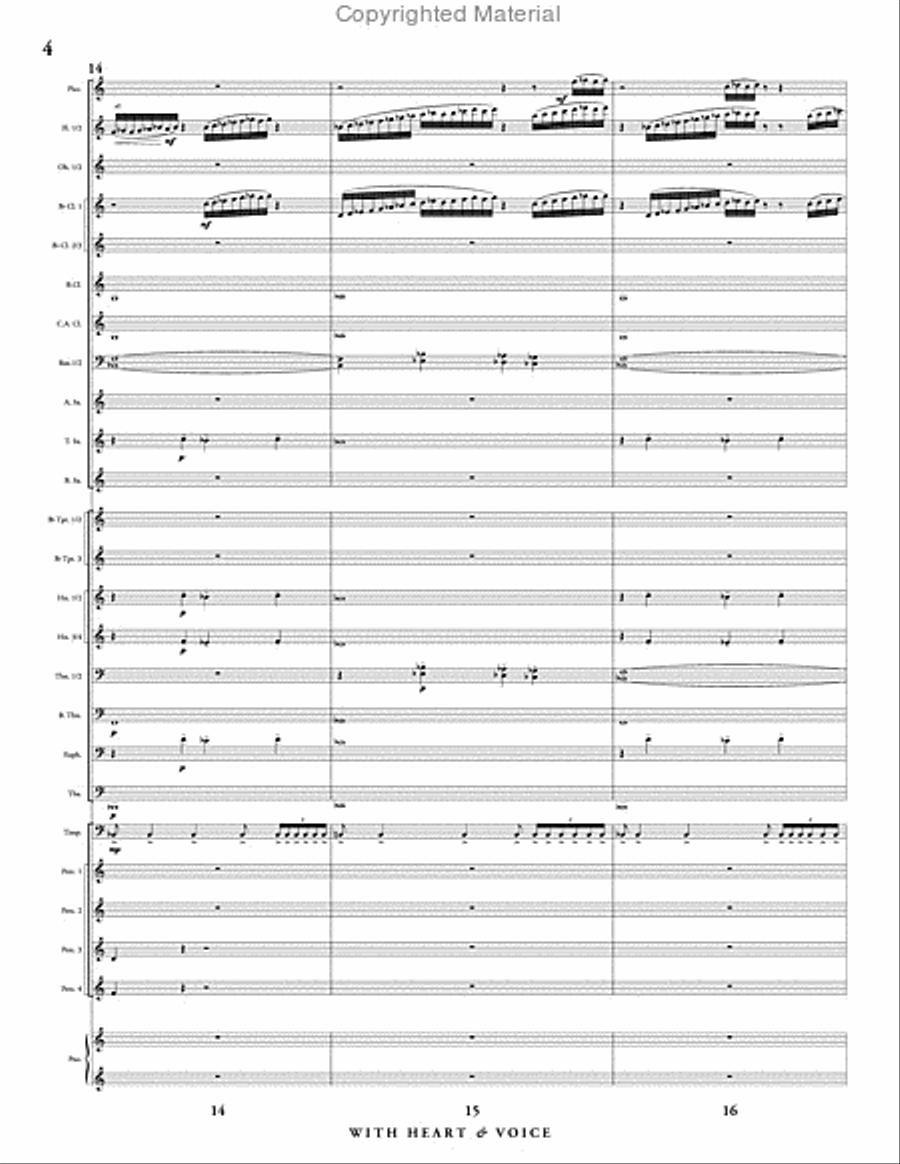With Heart and Voice (score only) Concert Band scores gallery preview page 5
