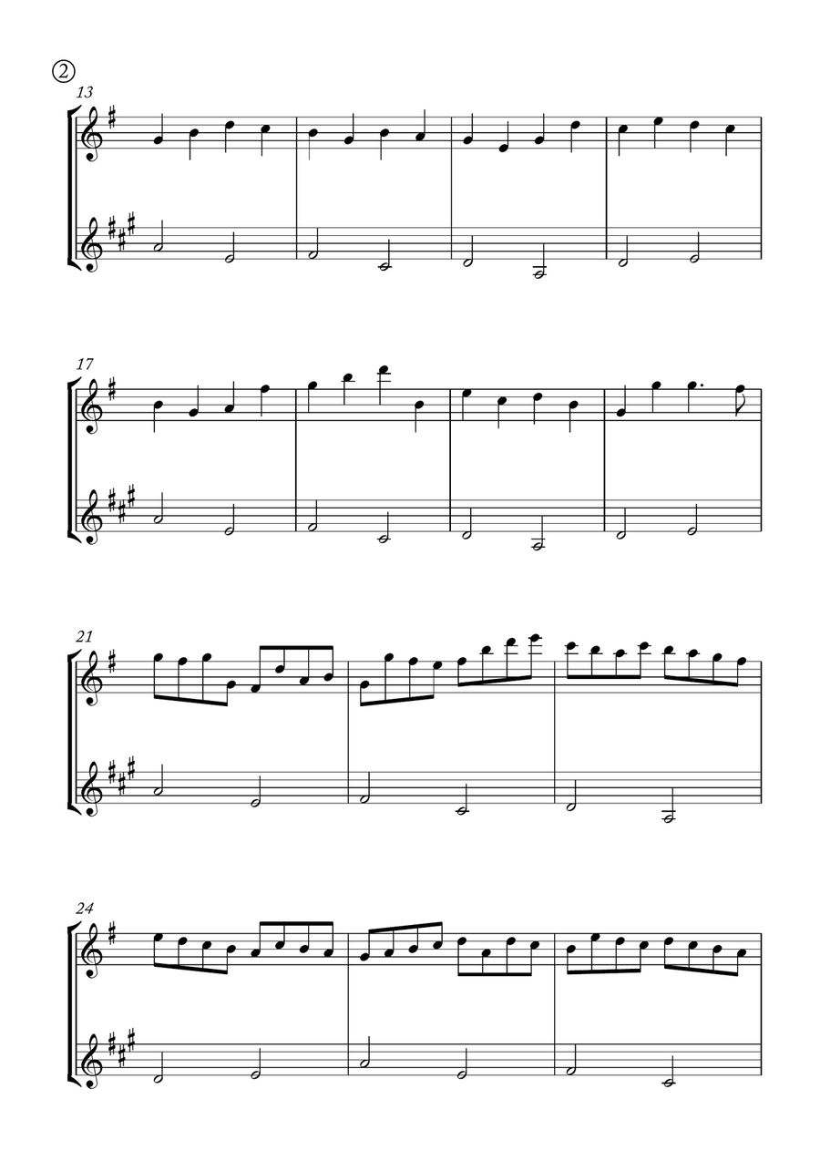 Canon in D Woodwind Duet scores gallery preview page 2