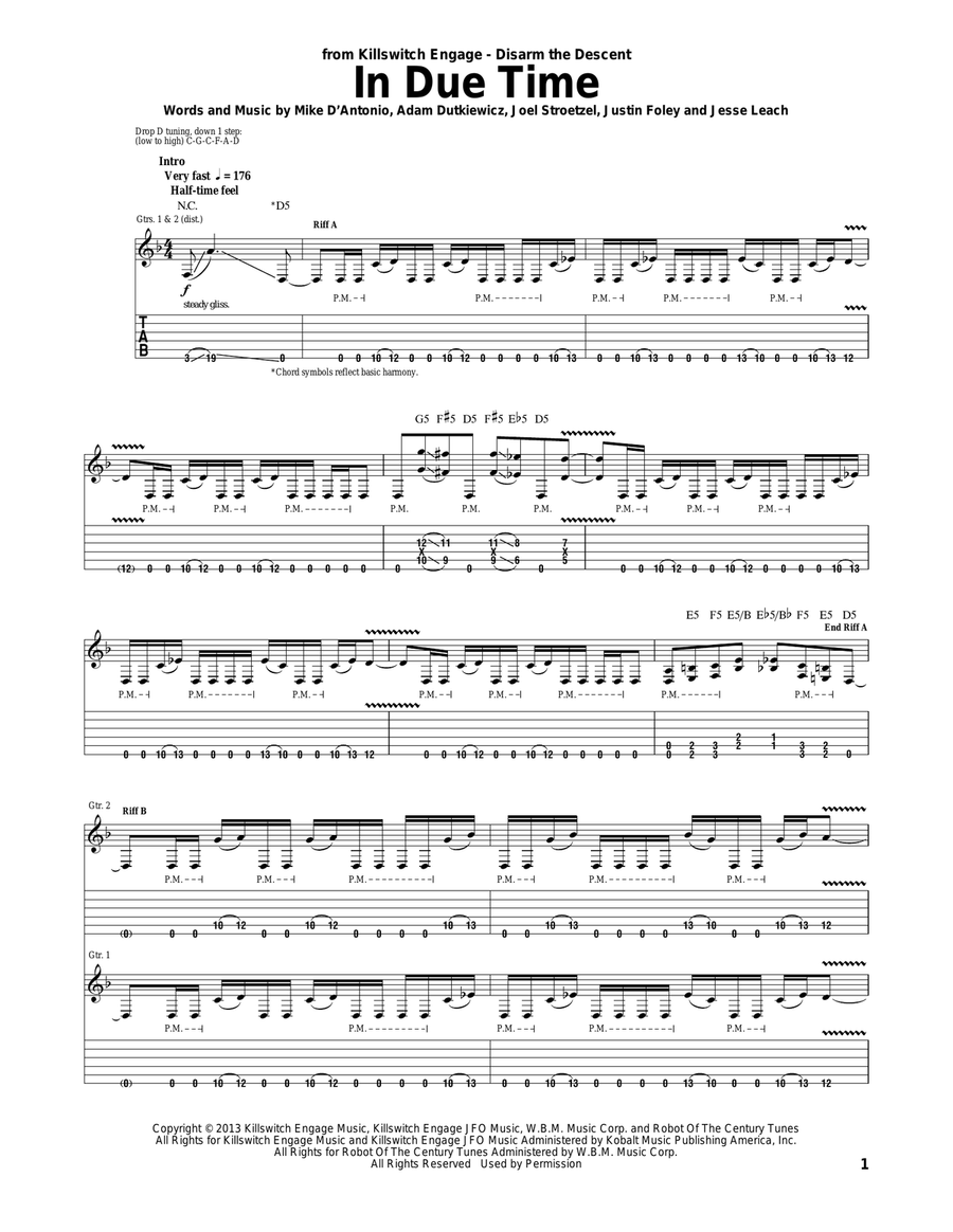 In Due Time Acoustic Guitar scores gallery preview page 1