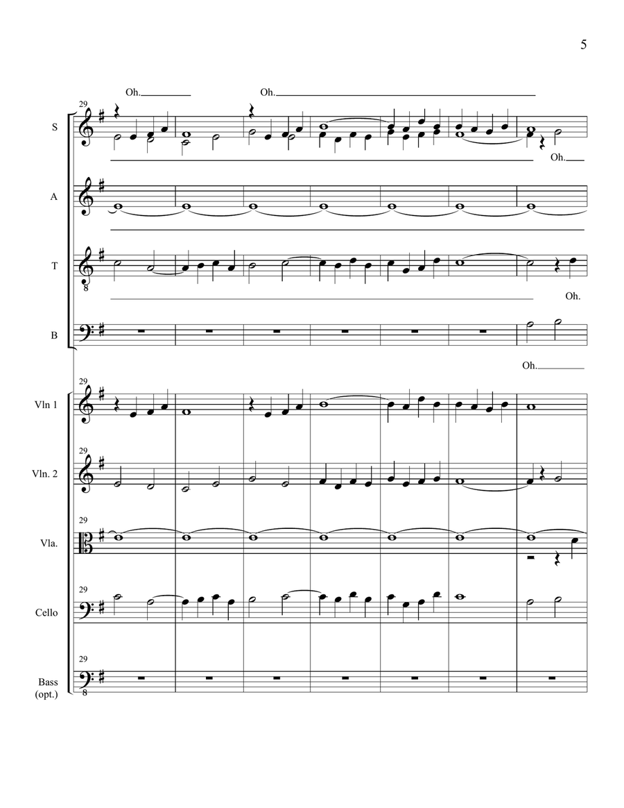 Dona Nobis Pacem (SATB - full score) 4-Part scores gallery preview page 5