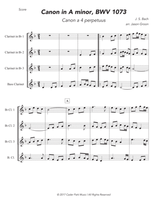 Canon in A minor, BWV 1073