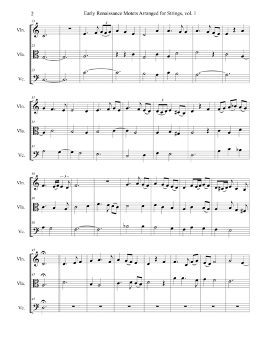Early Renaissance Motets Arranged for Strings, vol. 1 String Orchestra scores gallery preview page 4