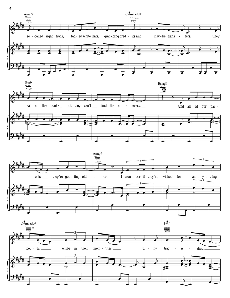 No Such Thing No Such Thing Piano, Vocal, Guitar scores gallery preview page 4