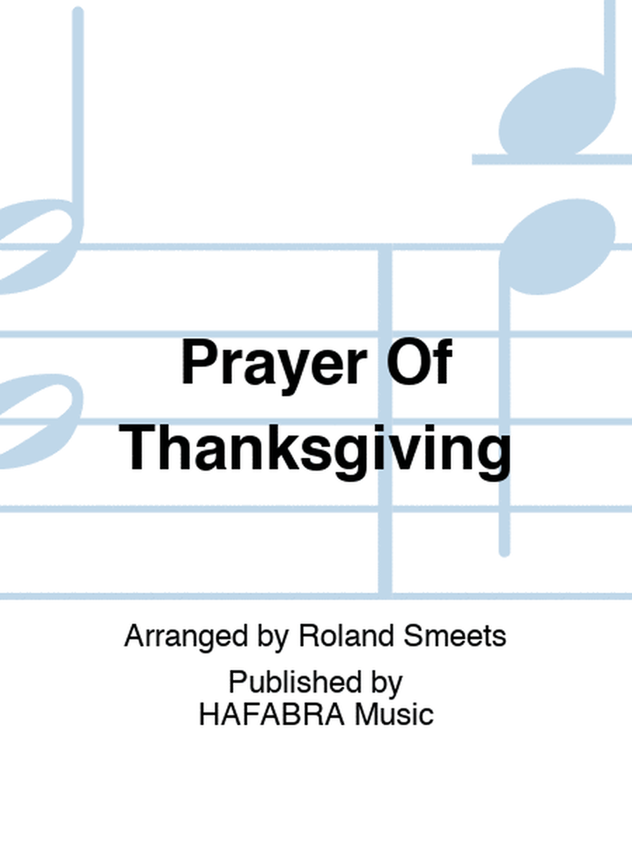 Prayer Of Thanksgiving