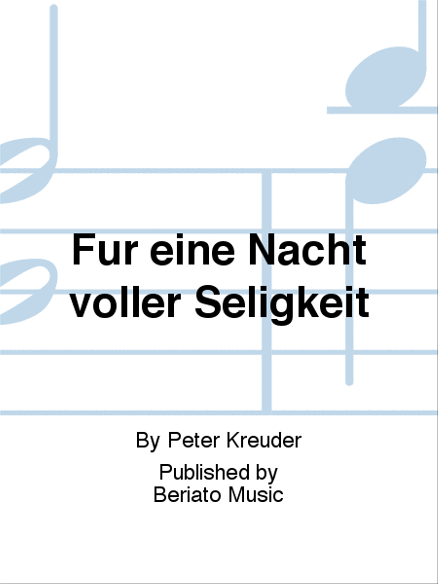 Für eine Nacht voller Seligkeit Orchestra scores gallery preview page 1