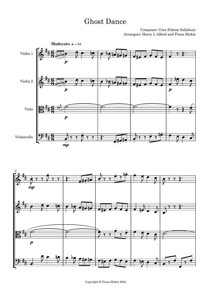 Ghost Dance Ghost Dance String Quartet scores gallery preview page 3