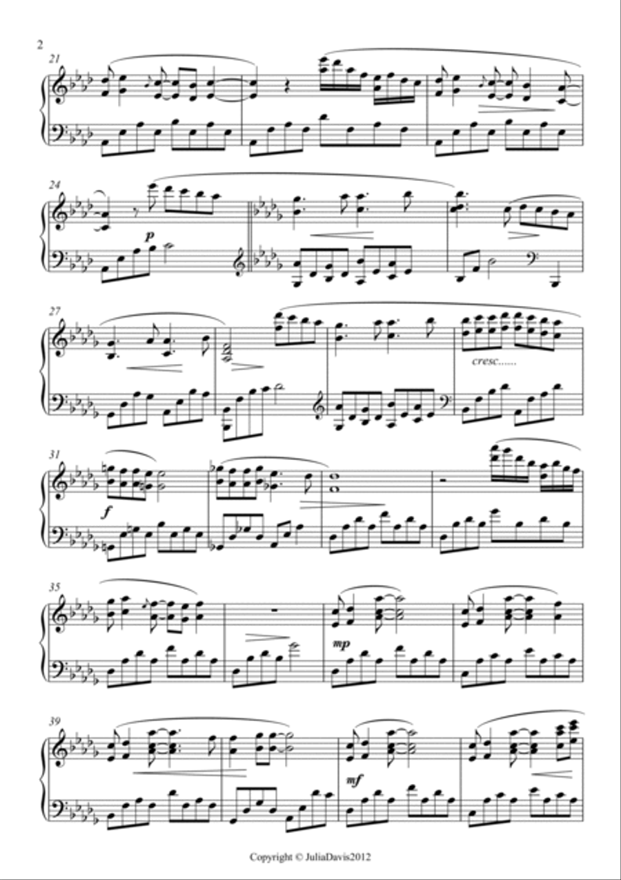 A Beautiful Day A Beautiful Day Piano Solo scores gallery preview page 2
