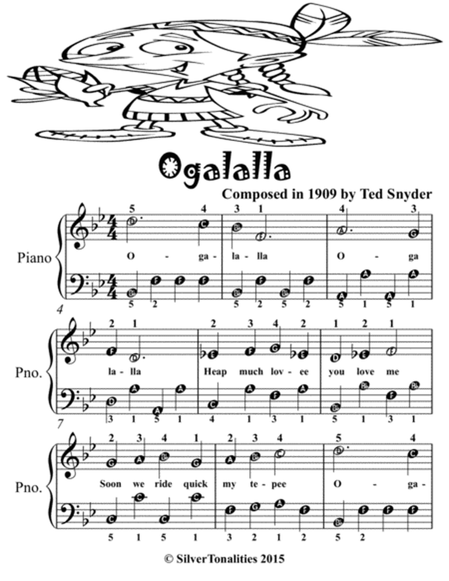Ogalalla Easiest Piano Sheet Music for Beginner Pianists 2nd Edition