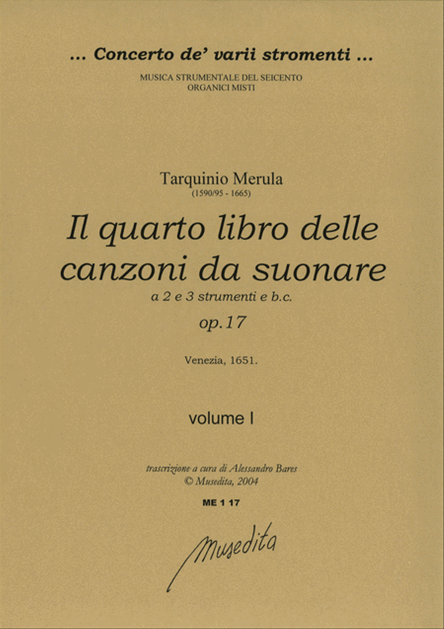 Il quarto libro delle canzoni da suonare op.17 (Venezia, 1651) Cello scores gallery preview page 1
