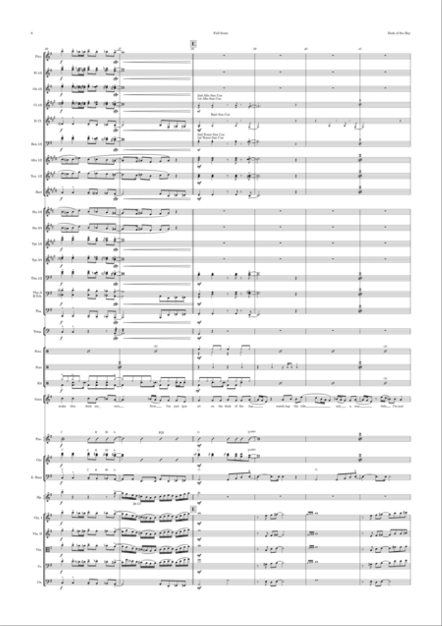(sittin' On) The Dock Of The Bay Full Orchestra scores gallery preview page 6