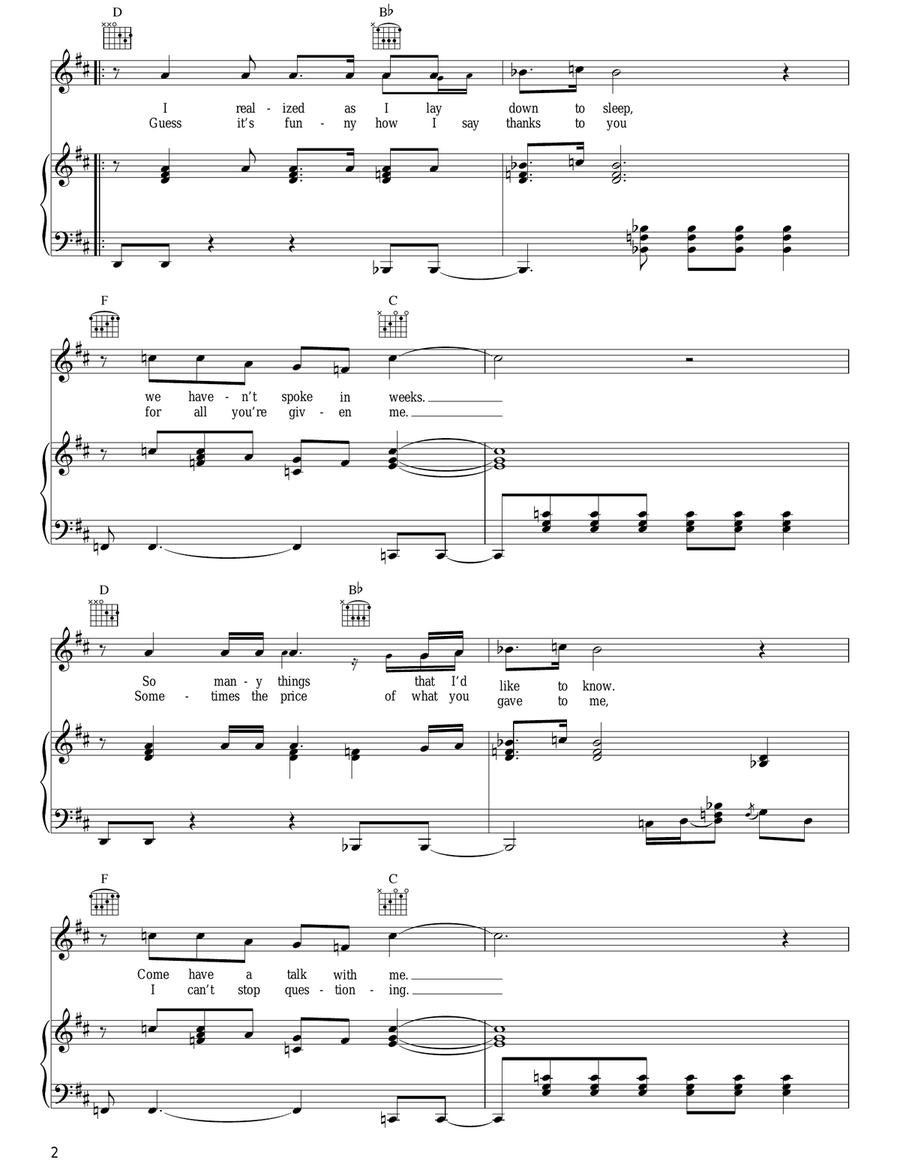 Show Me Show Me Piano, Vocal, Guitar scores gallery preview page 2