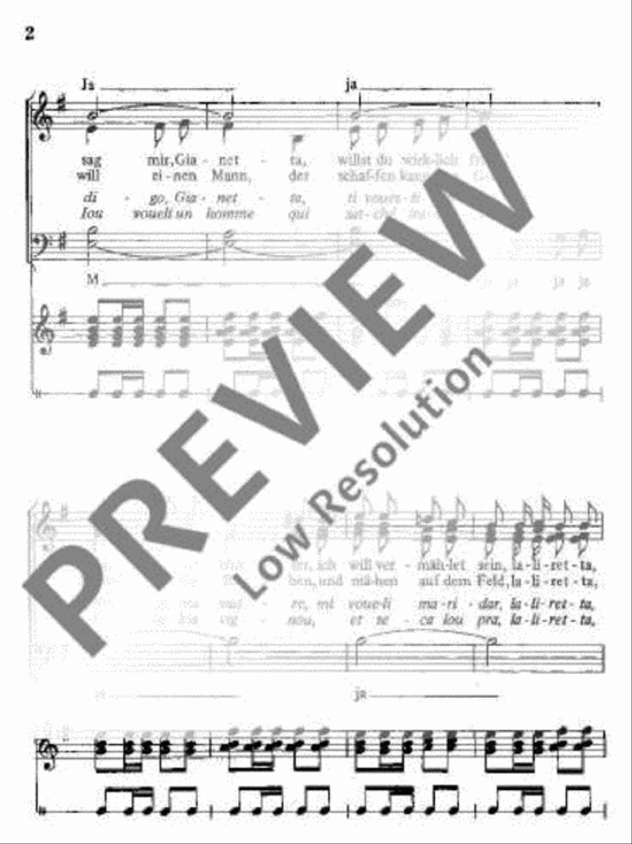 Sag mir, Giannetta Sag mir, Giannetta Mixed Choir scores gallery preview page 3