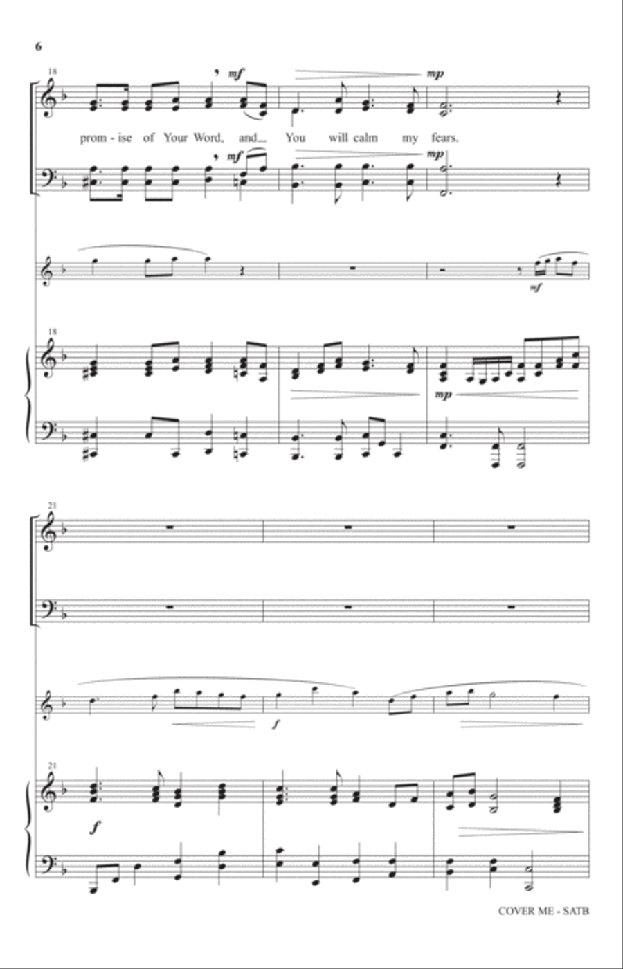 Cover Me Cover Me 4-Part scores gallery preview page 4